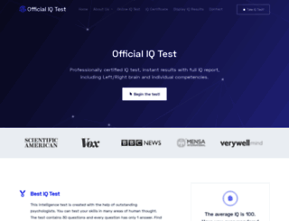 officialiqtests.com screenshot