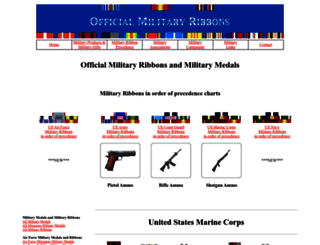 officialmilitaryribbons.com screenshot