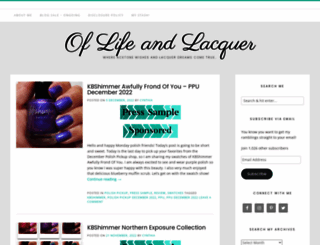 oflifeandlacquer.com screenshot