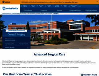 ohiohealthsurgicalspecialistsmansfield.com screenshot