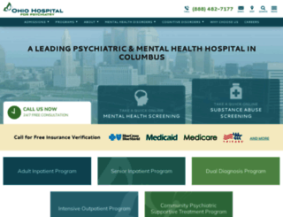 ohiohospitalforpsychiatry.com screenshot