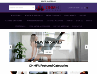 ohmfitactivewear.com screenshot