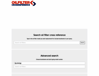 oilfilter-crossreference.com screenshot