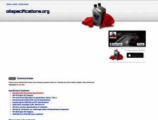 oilspecifications.org screenshot