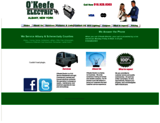 okeefeelectric.com screenshot