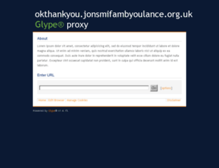 okthankyou.jonsmifambyoulance.org.uk screenshot