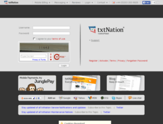 oldcp.txtnation.com screenshot
