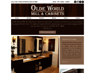 oldeworldcabinets.com screenshot