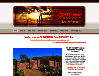 oldpueblomasonry.com screenshot