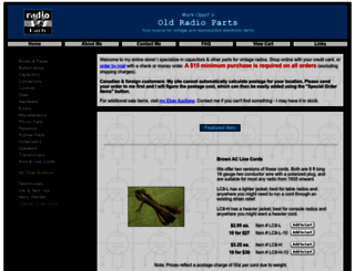 oldradioparts.net screenshot