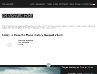 oldsite.depechemode.com screenshot