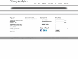 olearyanalytics.com screenshot