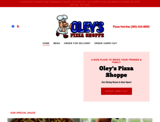 oleyspizza.net screenshot