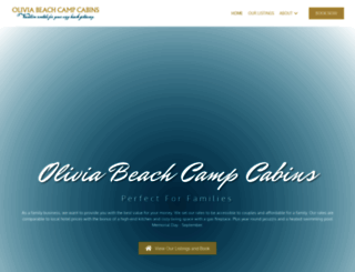 oliviabeachcampcabins.com screenshot