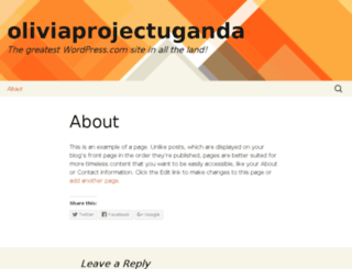 oliviaprojectuganda.com screenshot