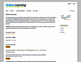 olj.onlinelearningconsortium.org screenshot