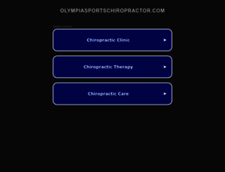olympiasportschiropractor.com screenshot