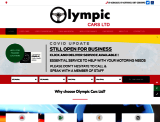olympiccars.ie screenshot