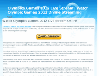 olympicgames2012livestream.sitew.com screenshot