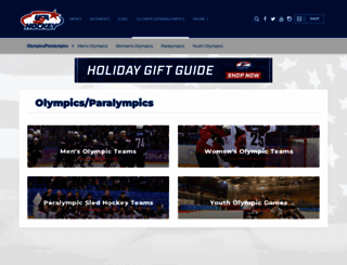 olympics.usahockey.com screenshot