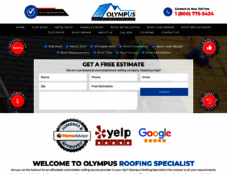 olympusroofingspecialist.com screenshot