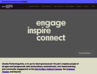 omahaperformingarts.org screenshot