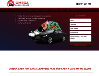omegacashforcars.com.au screenshot