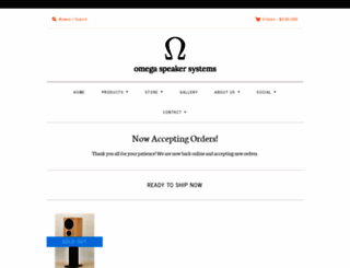 omegaloudspeakers.com screenshot