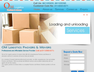 omlogisticspackersmovers.com screenshot