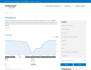 omnova.investorroom.com screenshot