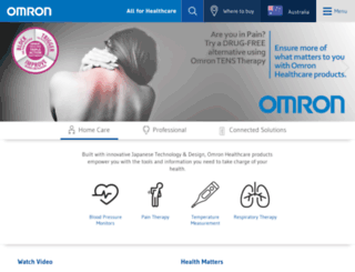 omronhealthcare.com.au screenshot