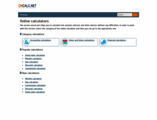 oncalc.net screenshot