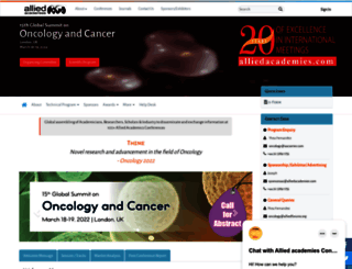 oncology-summit.alliedacademies.com screenshot