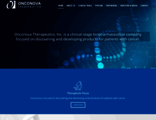 onconova.com screenshot