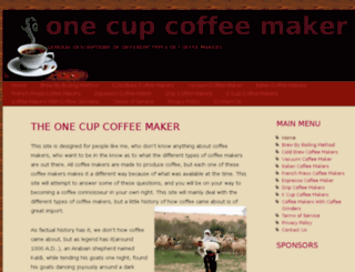 one-cup-coffeemaker.com screenshot