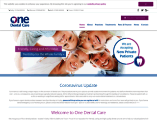 one-dentalcare.co.uk screenshot