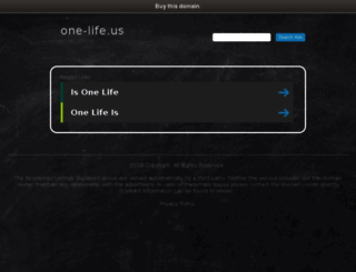 one-life.us screenshot