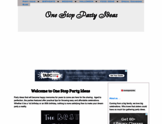 one-stop-party-ideas.com screenshot