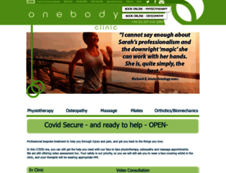 onebodyclinic.co.uk screenshot