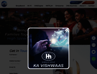 onebroadband.in screenshot