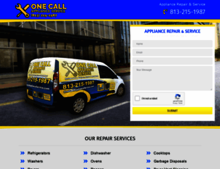 onecallapplianceservice.com screenshot