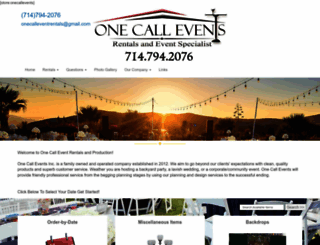 onecalleventrental.com screenshot