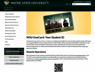 onecard.wayne.edu screenshot