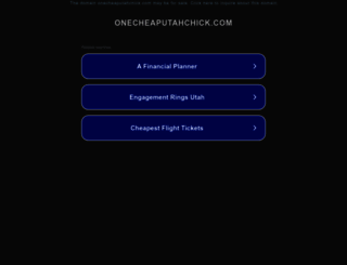 onecheaputahchick.com screenshot