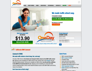 onedaytrafficschool.com screenshot
