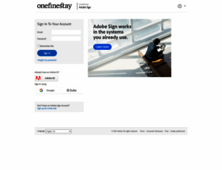 onefinestay.na1.echosign.com screenshot