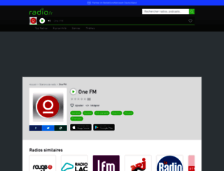 onefmch.radio.fr screenshot