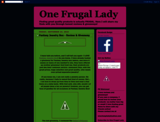 onefrugallady.blogspot.com screenshot