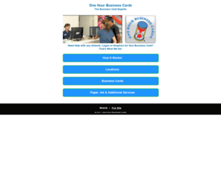 onehourbusinesscard.com screenshot