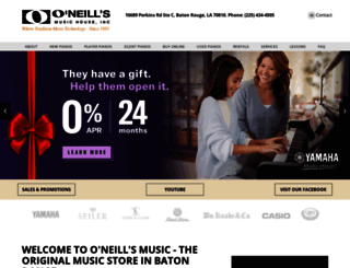 oneillsmusic.com screenshot